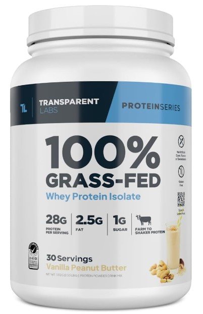 TTransparent Labs Grass-Fed Whey Protein Isolate powder