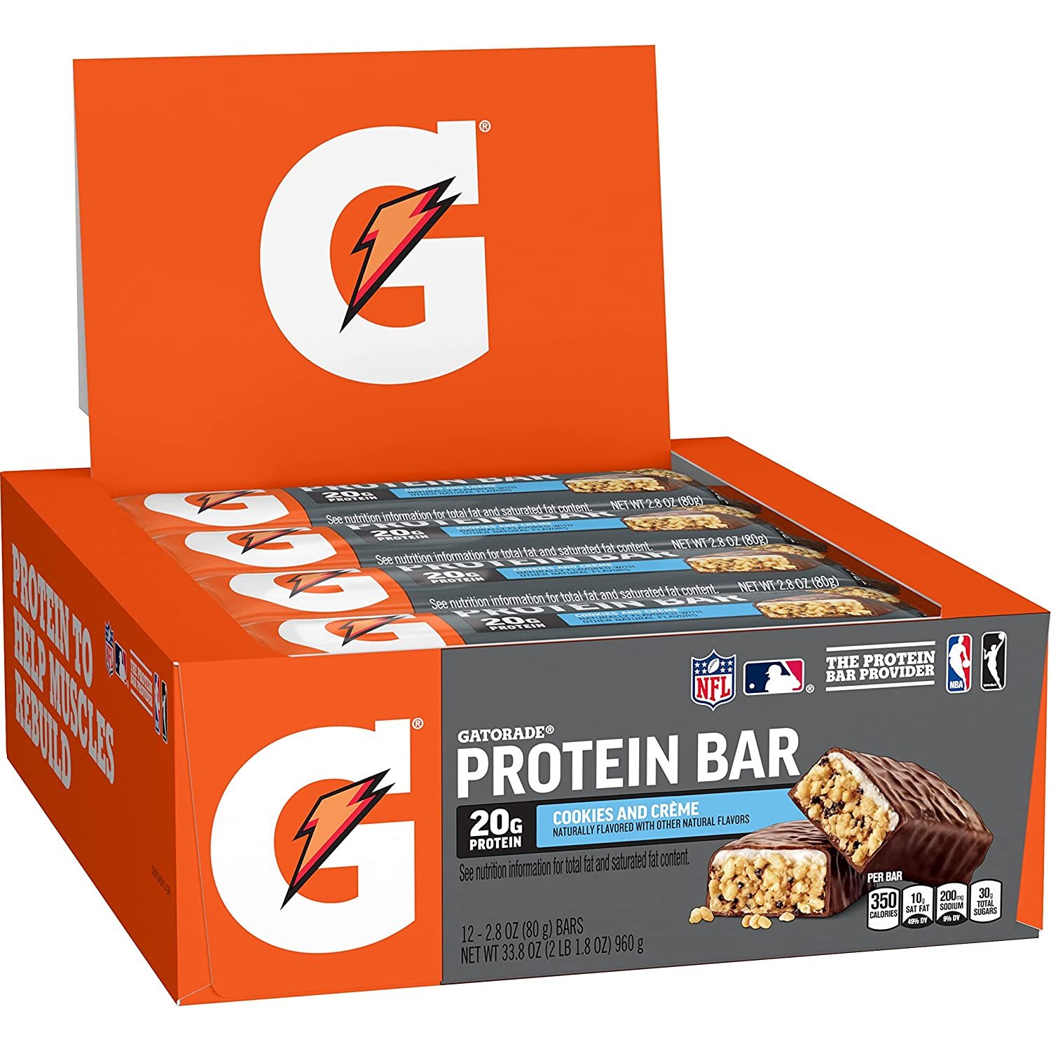Gatorade Whey Protein Bars Cookies & Creme