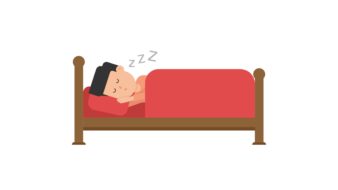 Man Sleeping after a glass of Protein shake