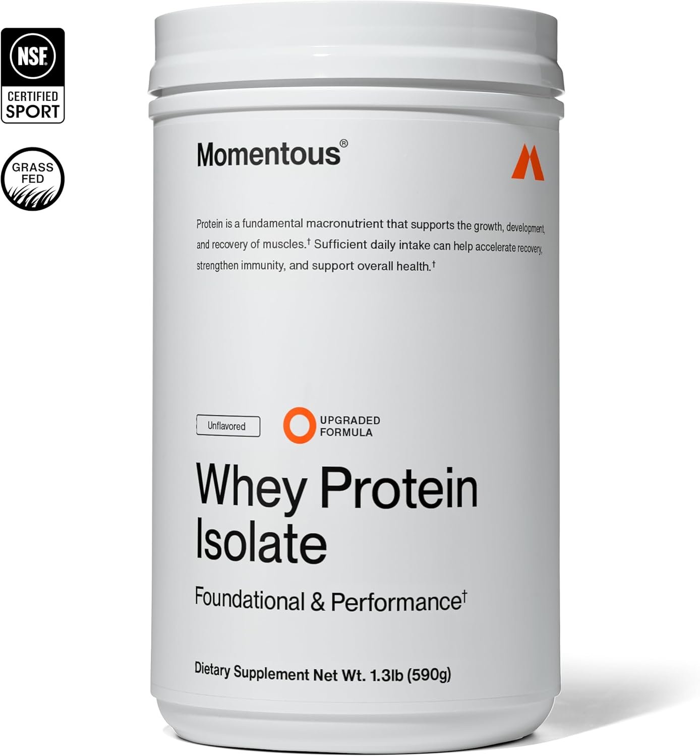 Momentous Grass-Fed Whey Isolate— best grass fed whey protein